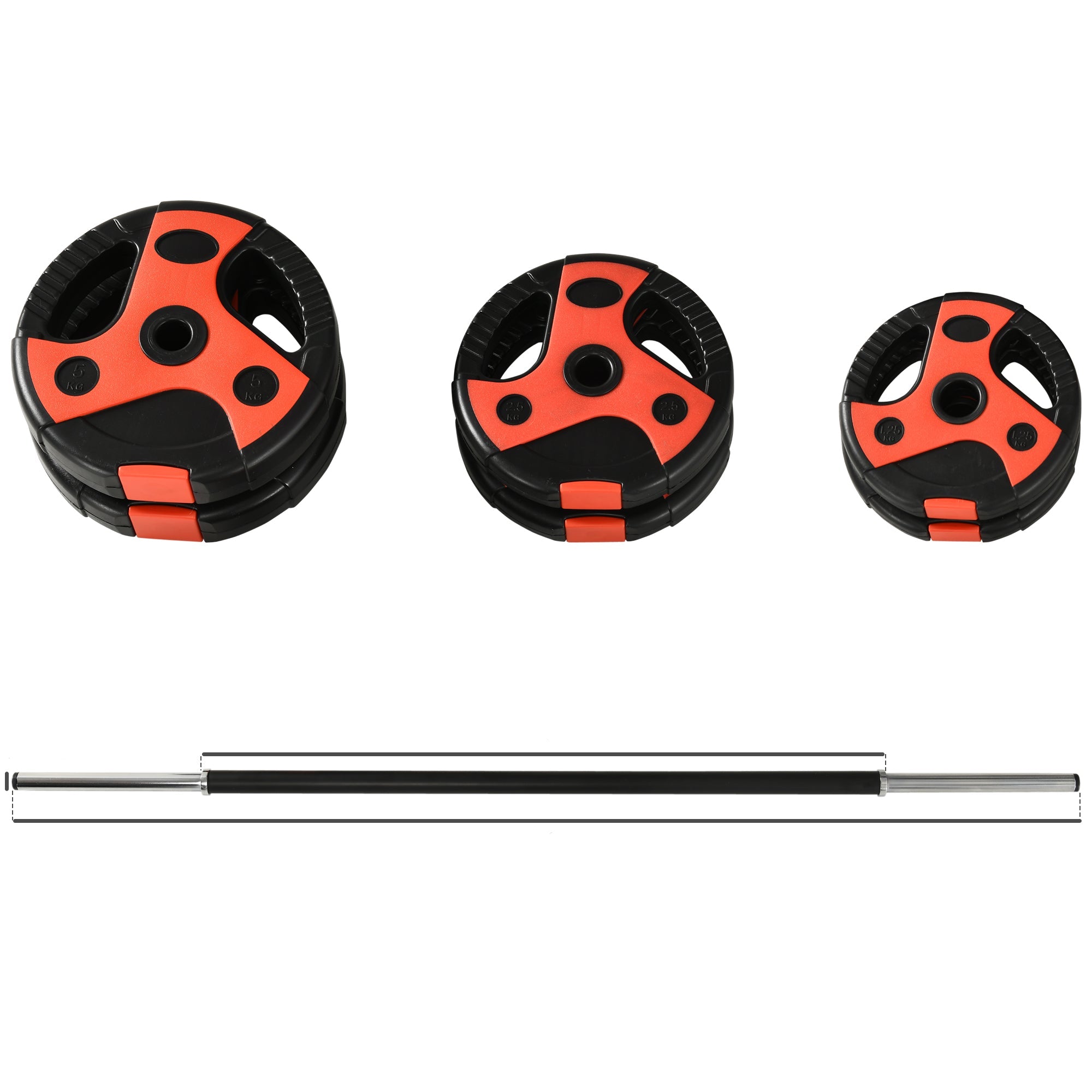 SPORTNOW 44.09 lb Adjustable Barbell Set Home Gym Training