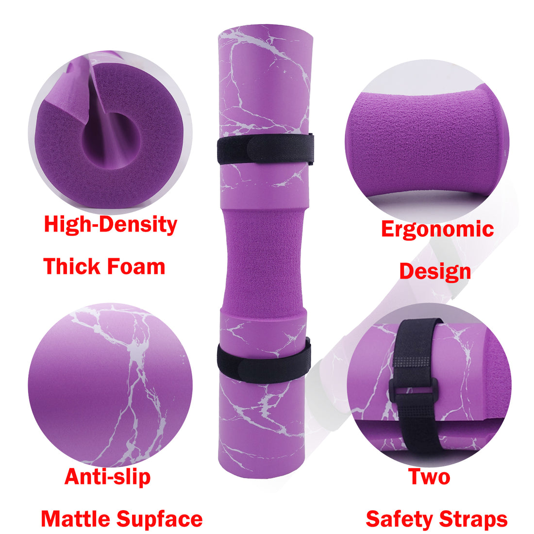 Marble Pattern Barbell Squat Hip Thrust Foam Pad