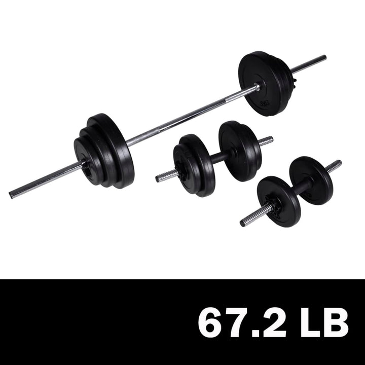 Barbell + 2 Dumbbell Set   Barbell and Dumbbell Set