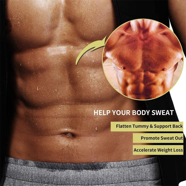 Men Sauna Waist Trainer Vest Double Belt Body Shaper