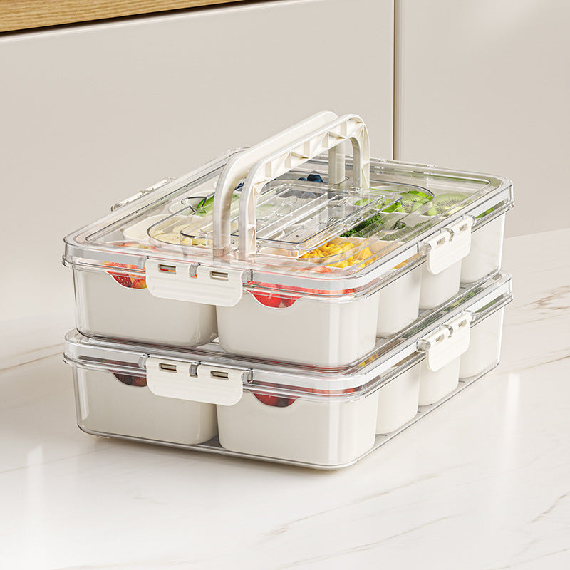 8 Grid Divided Snack Tray Food Storage Organizer Container