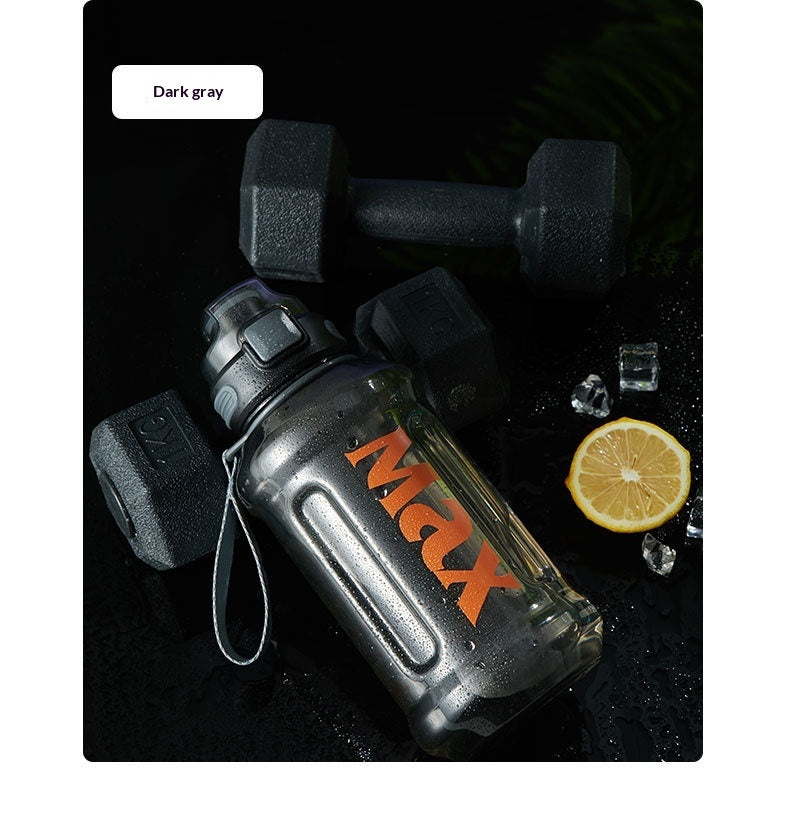 Large Capacity Shockproof Plastic Sports Water Bottle Construction Site Portable