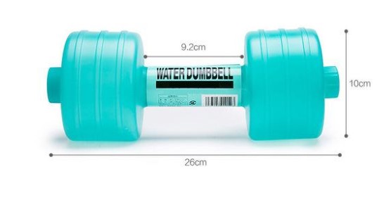 2PCS Water-Filled Plastic Fitness Dumbbells
