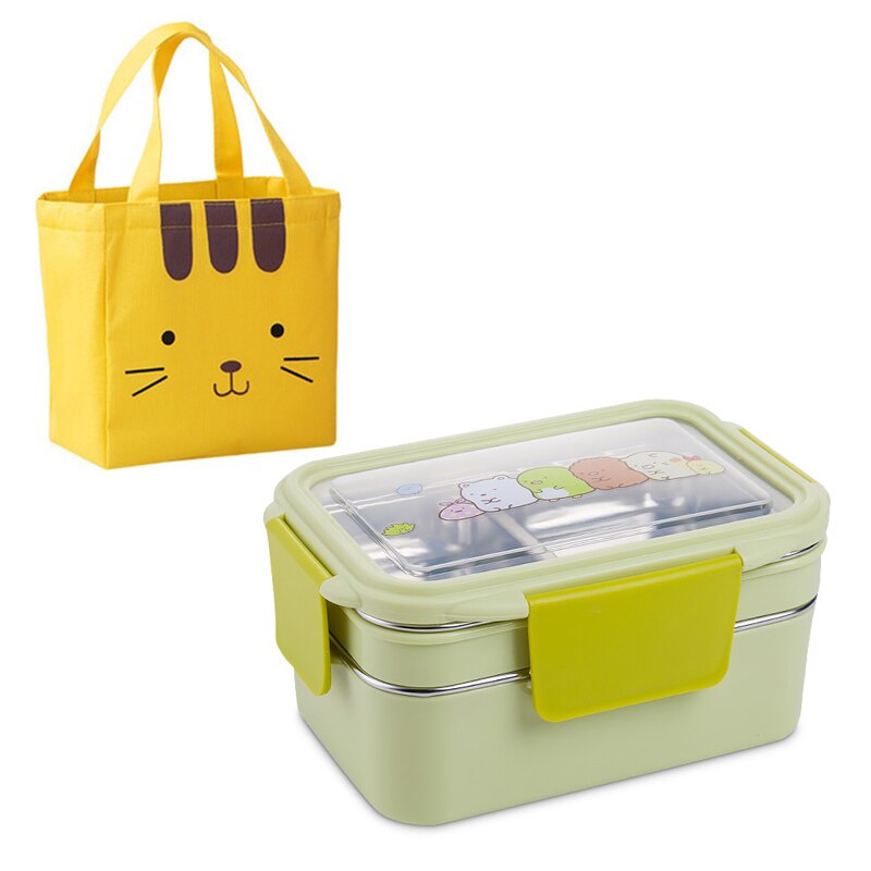 Double Layer Stainless Steel Lunch Box Container