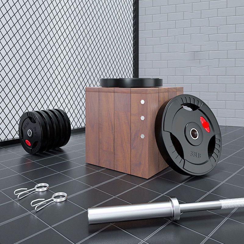 Rubber Coated Men's Barbell Weight Set