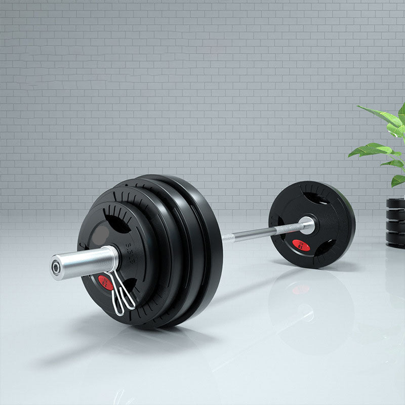 Rubber Coated Men's Barbell Weight Set