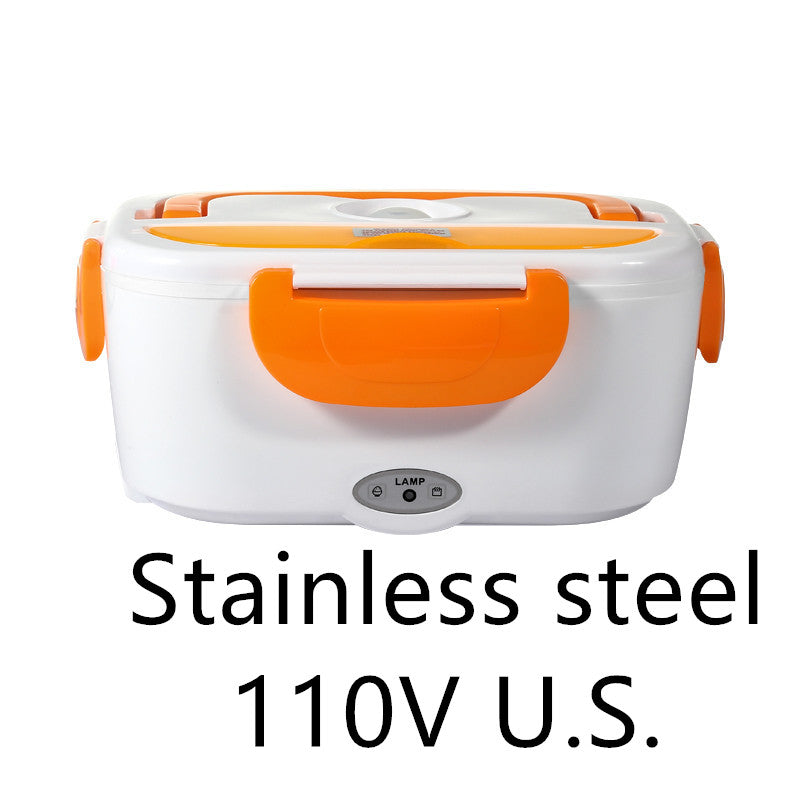 Electric Heated Stainless Steel Lunch Box Food Warmer Container