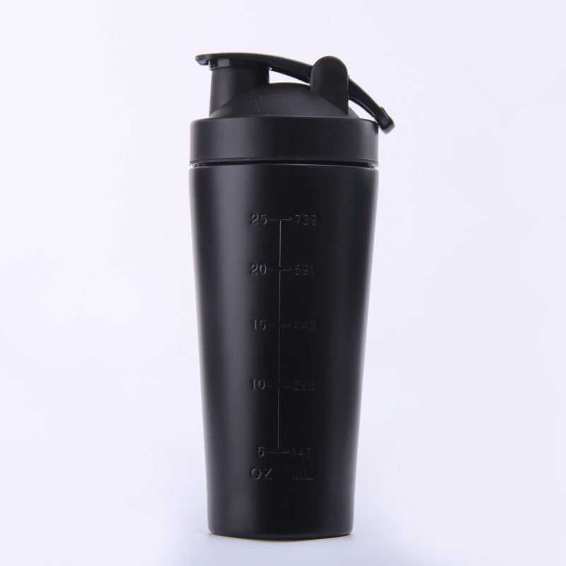 Stainless Steel Protein Shaker Cup Fitness Sports Bottle