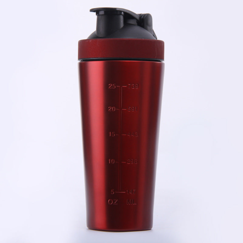 Stainless Steel Protein Shaker Cup Fitness Sports Bottle