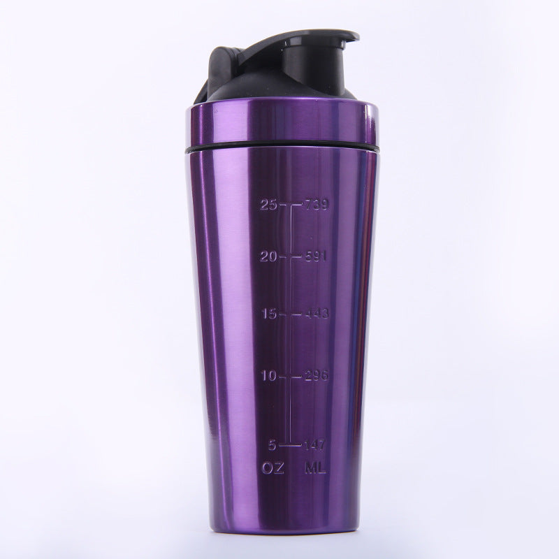Stainless Steel Protein Shaker Cup Fitness Sports Bottle