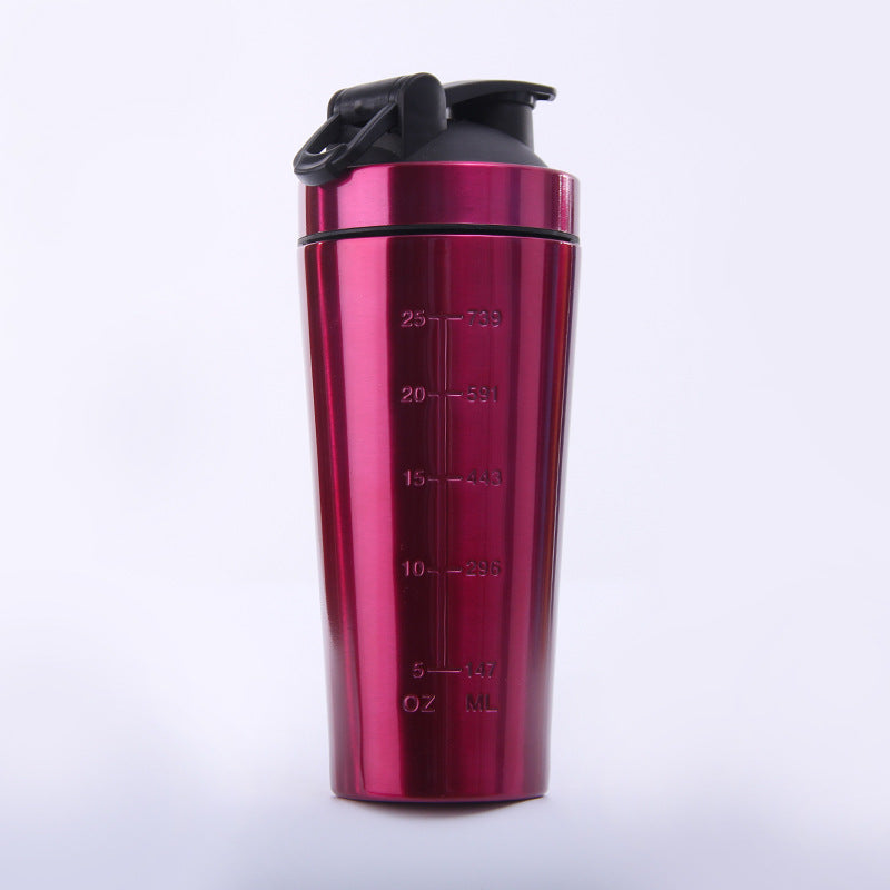 Stainless Steel Protein Shaker Cup Fitness Sports Bottle