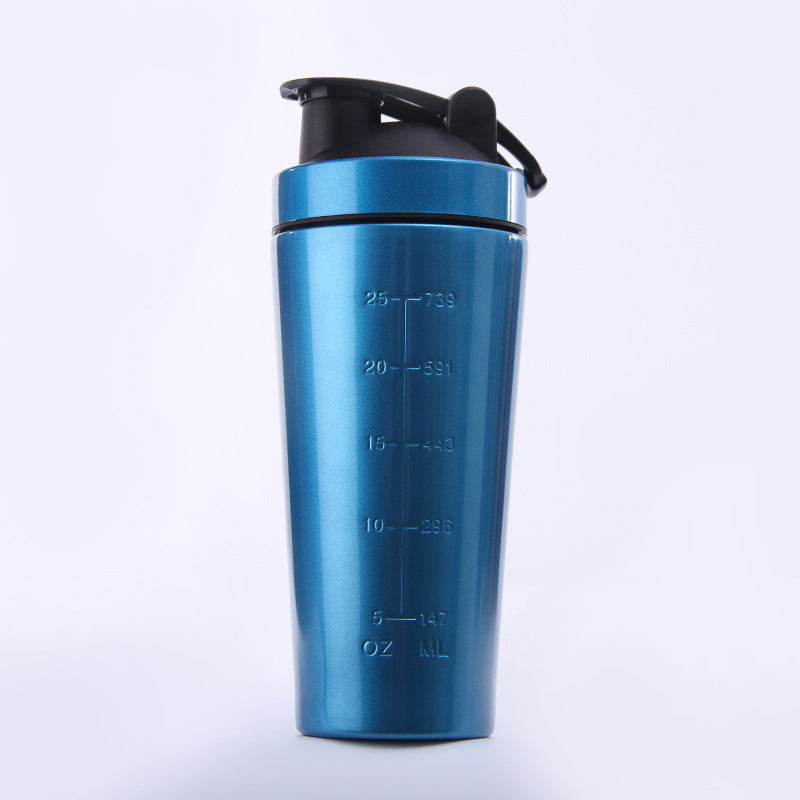 Stainless Steel Protein Shaker Cup Fitness Sports Bottle