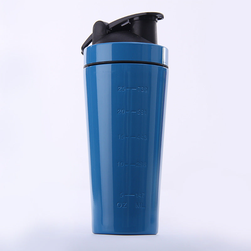 Stainless Steel Protein Shaker Cup Fitness Sports Bottle