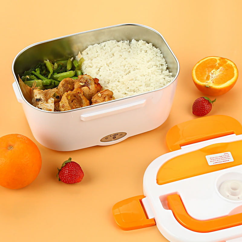 Electric Heated Stainless Steel Lunch Box Food Warmer Container