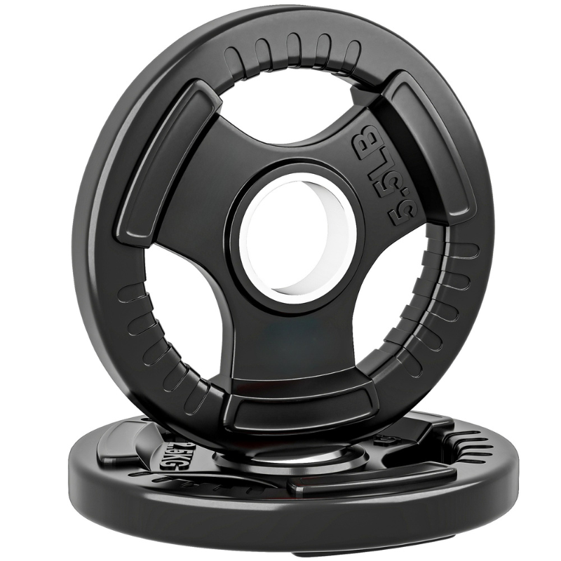 SPORTNOW Olympic Weight Plates 2-Inch Tri-Grip Dumbbell Discs