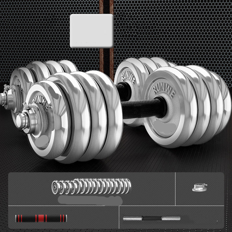 Men's Home Electroplating Pure Iron Barbell Set