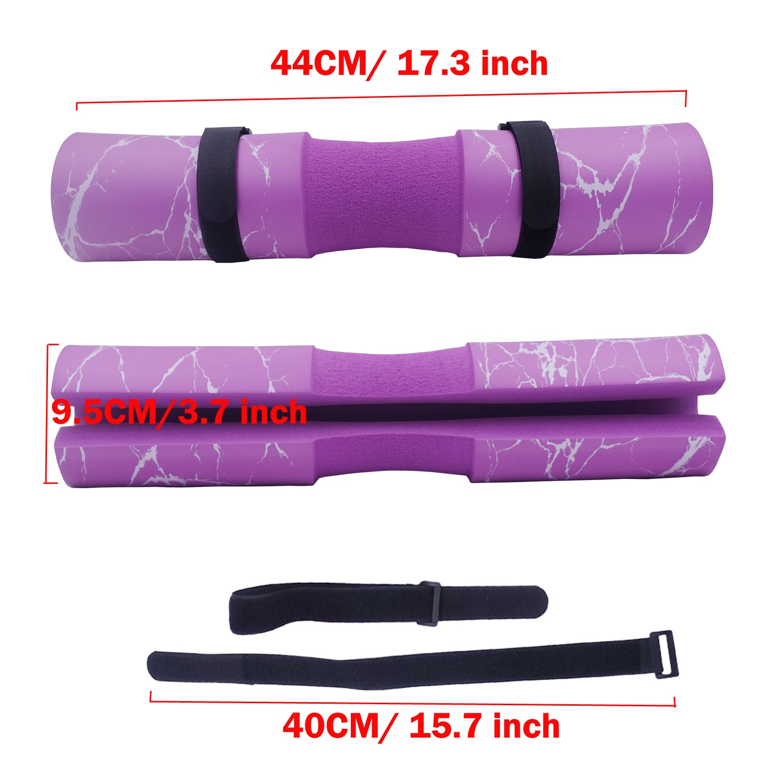Marble Pattern Barbell Squat Hip Thrust Foam Pad