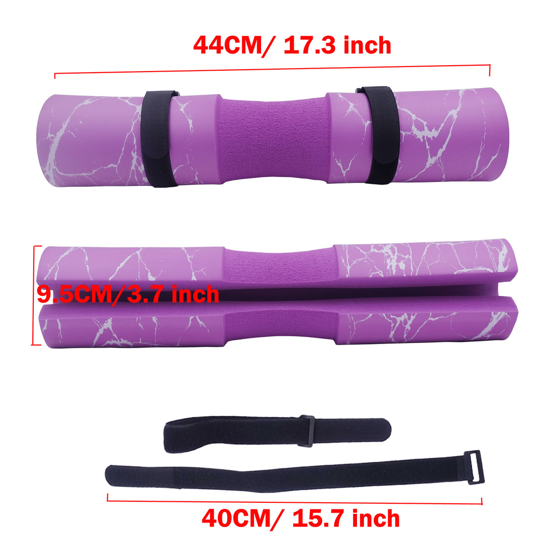 Marble Pattern Barbell Squat Hip Thrust Foam Pad