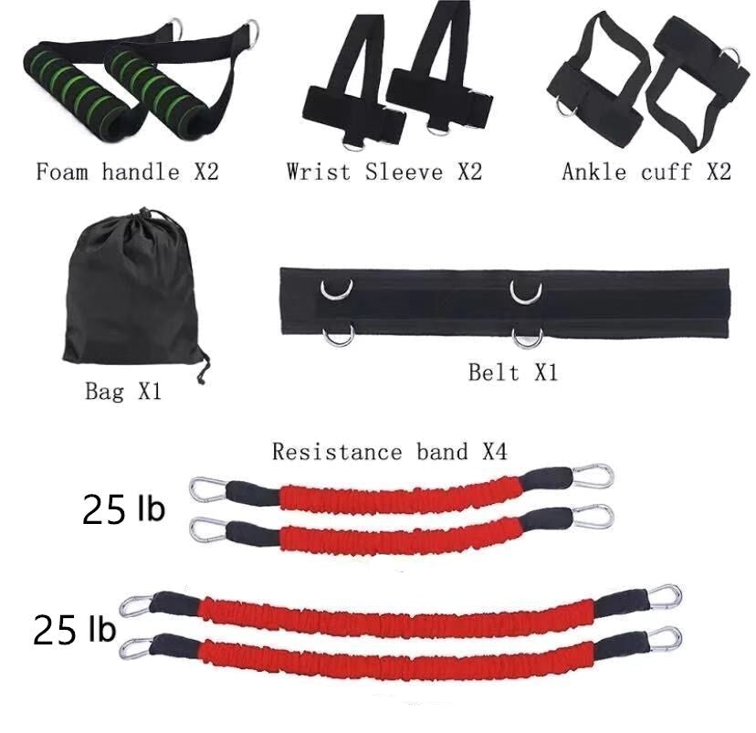 Drawstring elastic resistance band