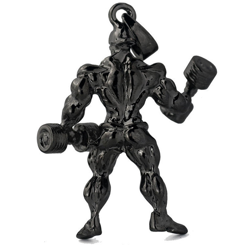 Barbell Weightlifting Pendant Necklace