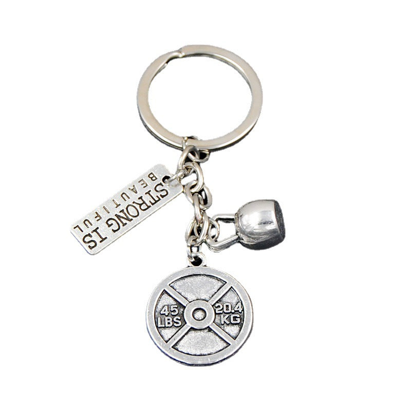 Mini Dumbbell Keychain Weightlifting Pendant Accessory