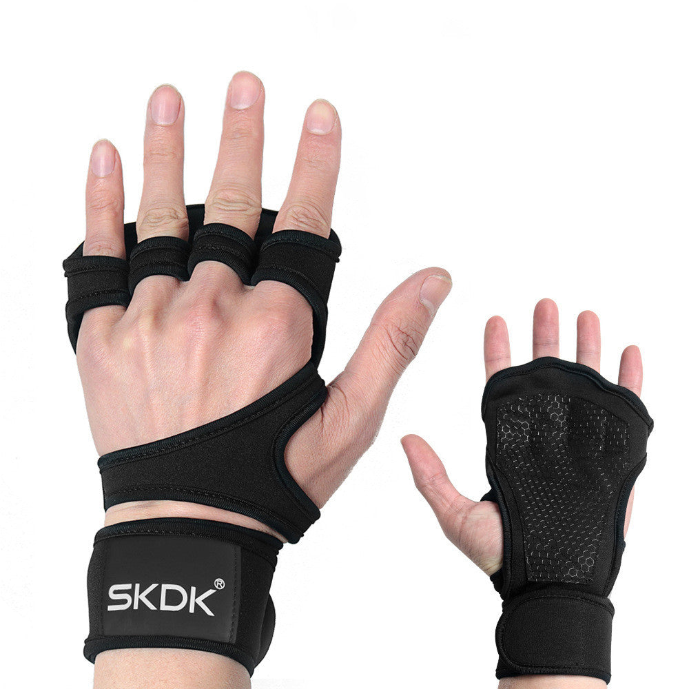 Half Finger Workout Gloves Anti Slip Breathable Fitness Gloves