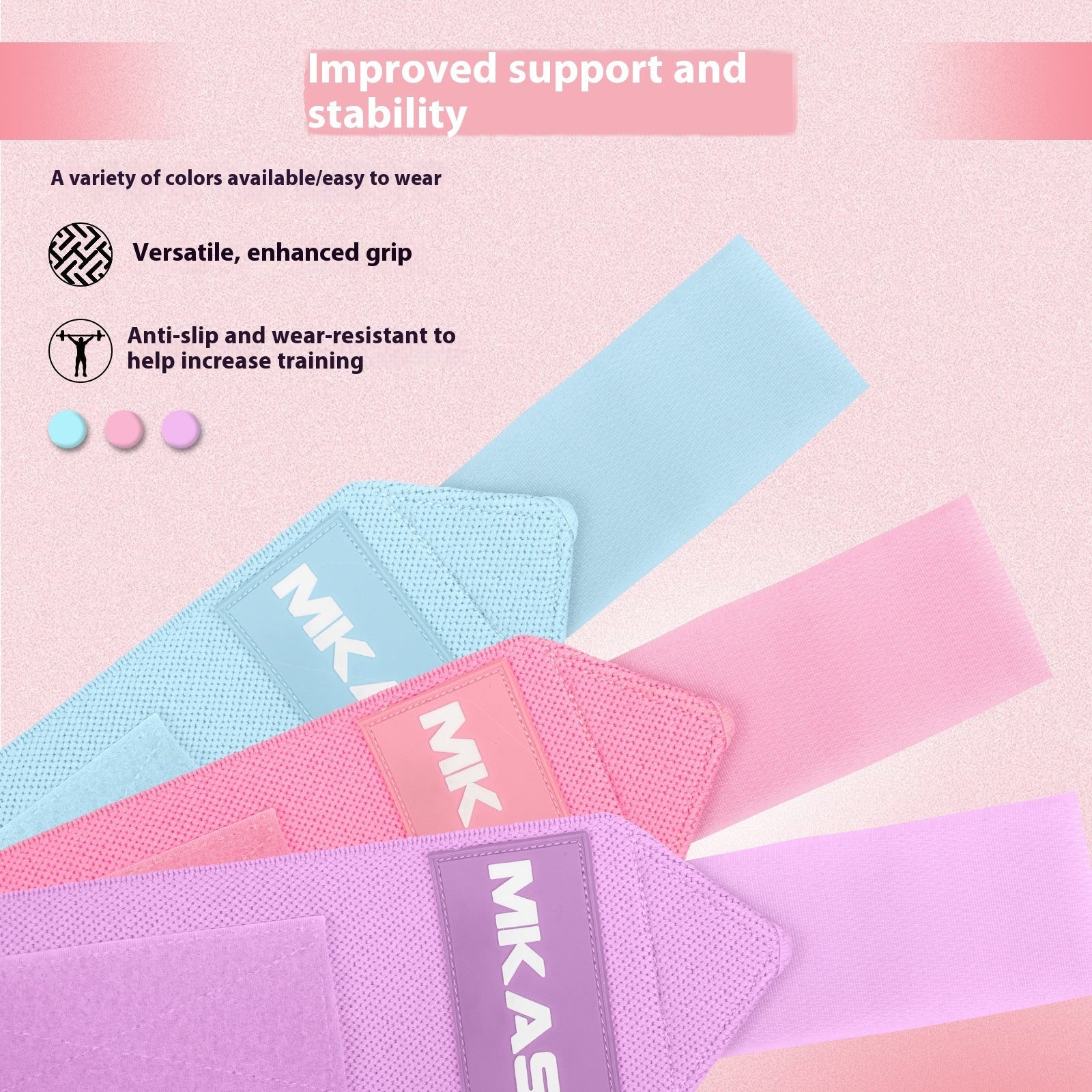 Powerlifting Bench Press Wrist Support Elastic Straps Bandage