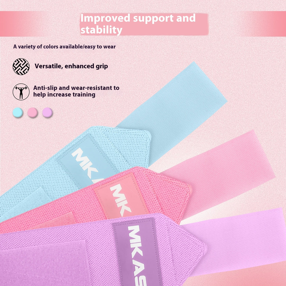 Powerlifting Bench Press Wrist Support Elastic Straps Bandage