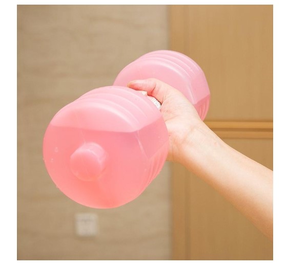 2PCS Water-Filled Plastic Fitness Dumbbells