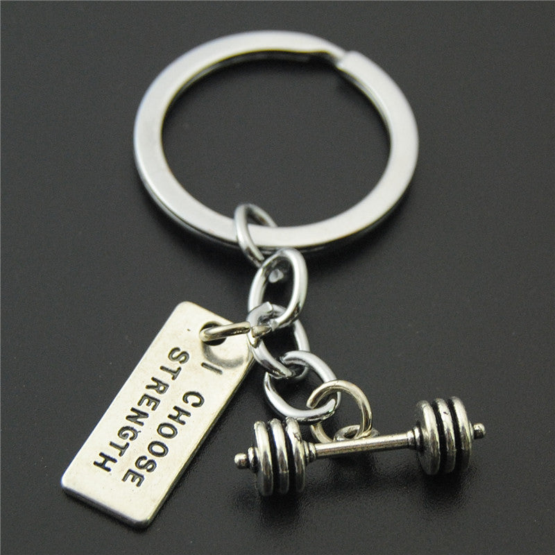 Mini Dumbbell Keychain Weightlifting Pendant Accessory