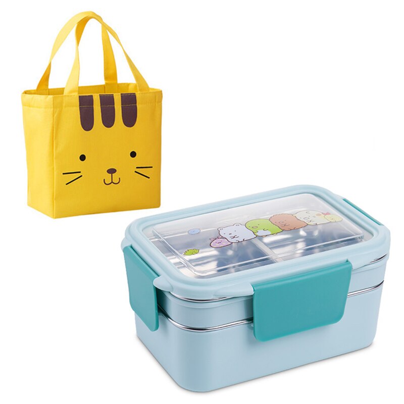 Double Layer Stainless Steel Lunch Box Container