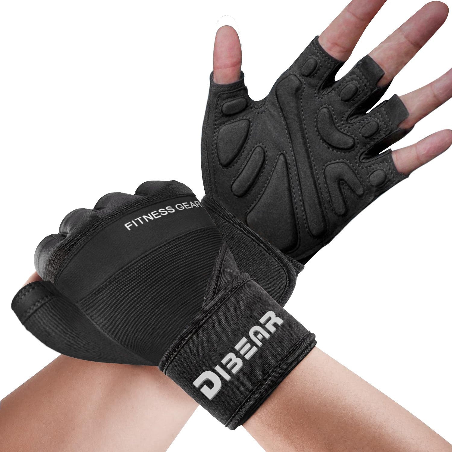 Summer Non Slip Half Finger Fitness Gloves Wrist Support