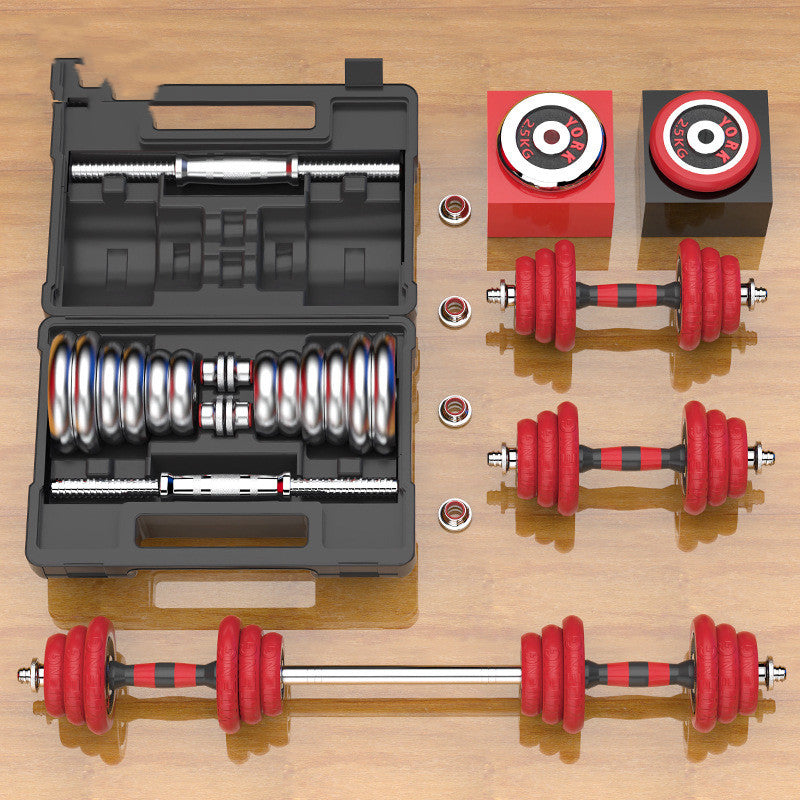 Black Electroplated Solid Iron Dumbbells