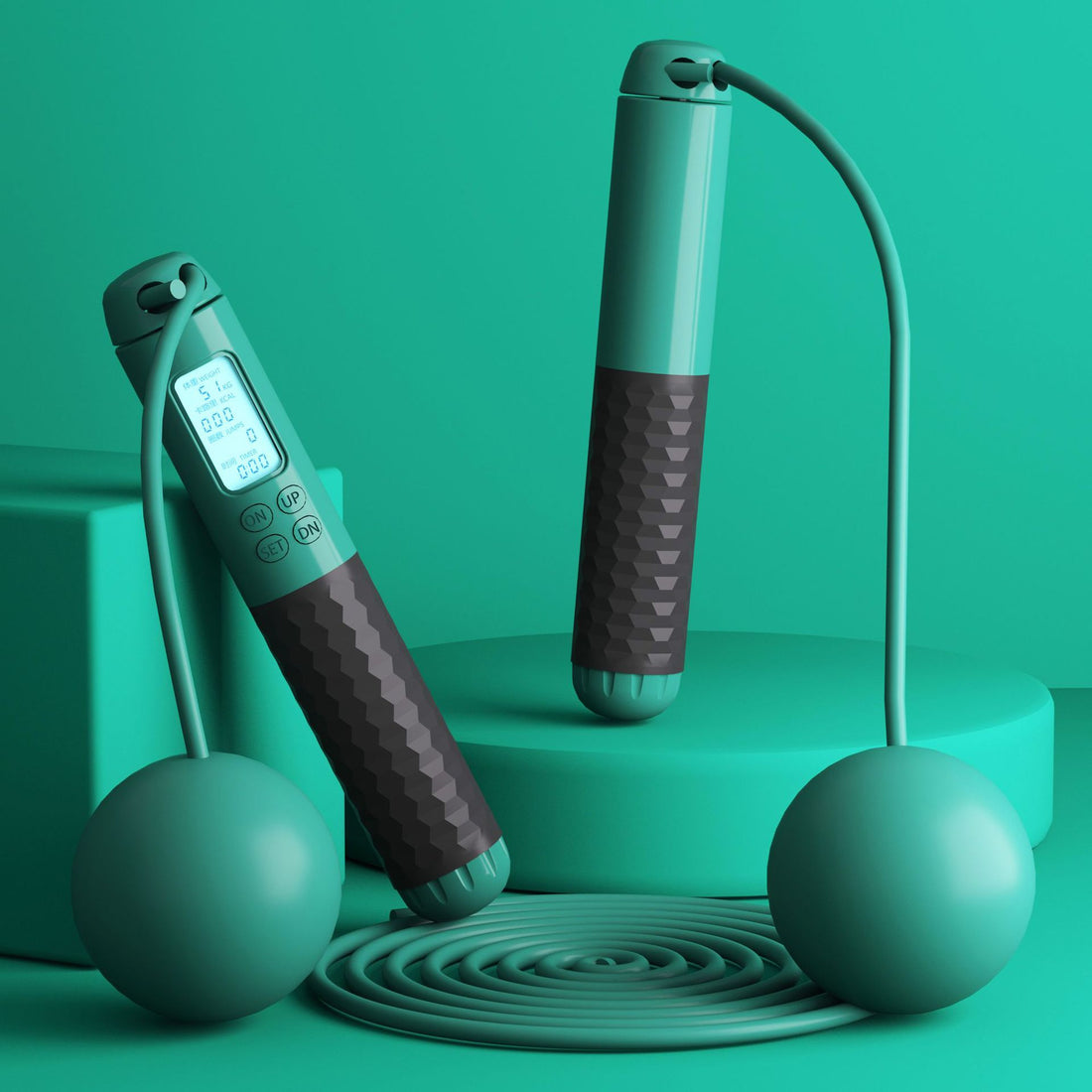 Cordless Jump Rope with Weight & Counter