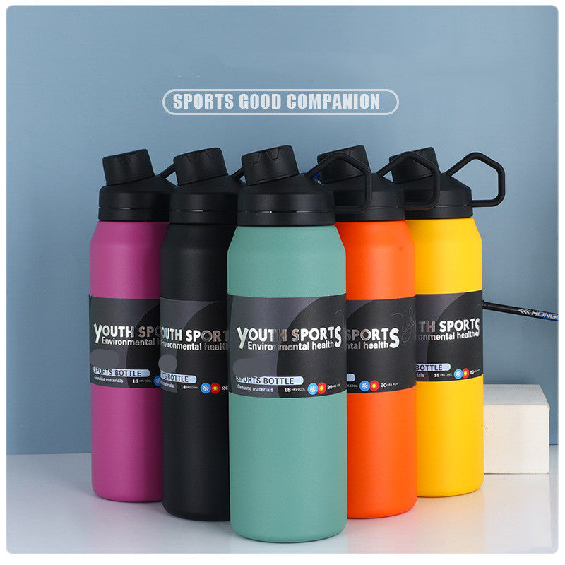 Space Insulation Pot Stainless Steel Straw Lid Insulation Cup