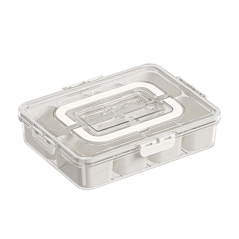 8 Grid Divided Snack Tray Food Storage Organizer Container