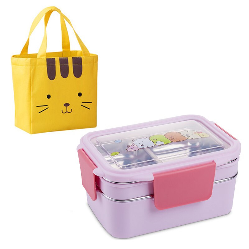 Double Layer Stainless Steel Lunch Box Container