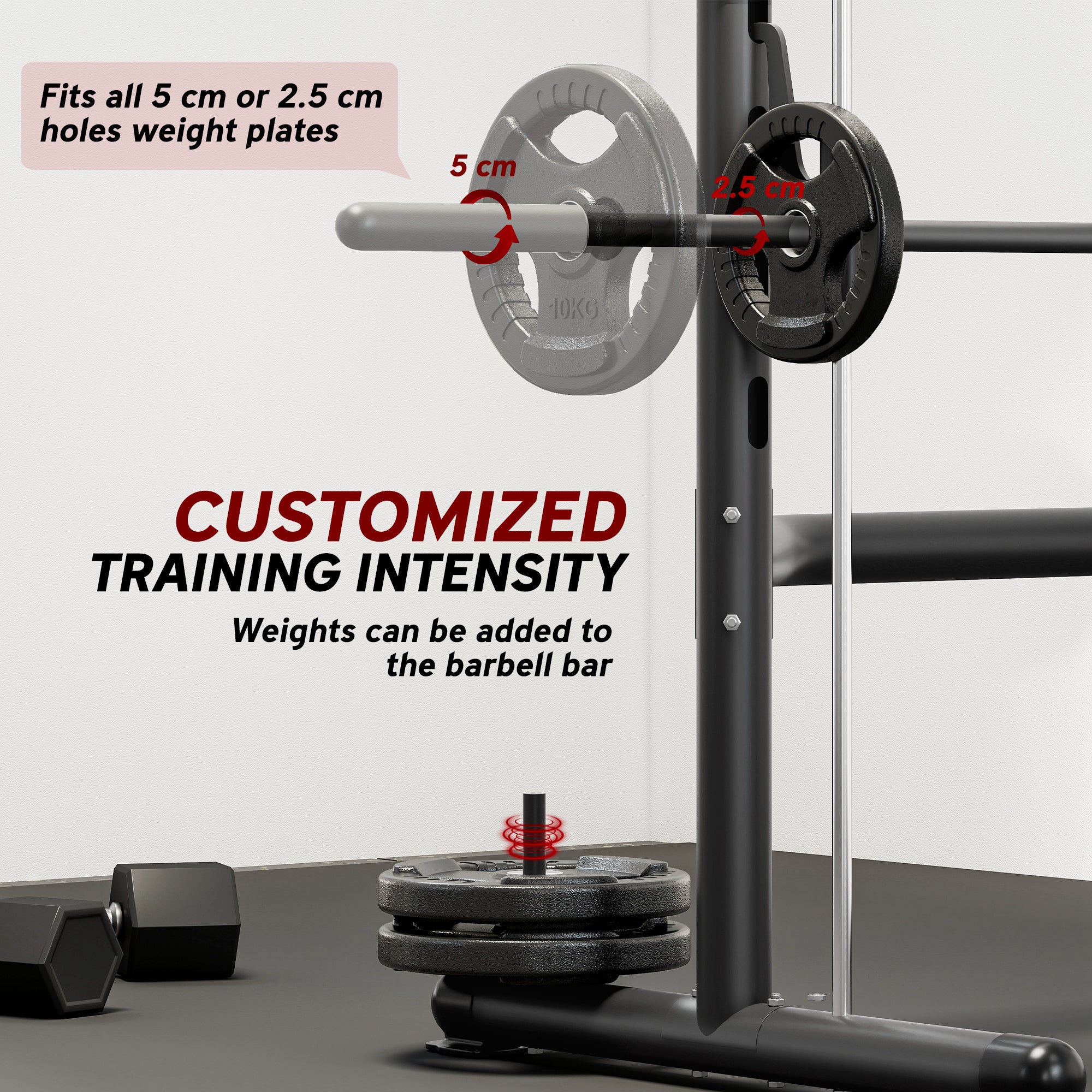 Adjustable Squat Rack With Pull Up Bar Bench Press Half Rack Black