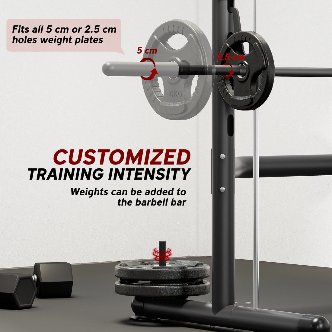 Adjustable Squat Rack With Pull Up Bar Bench Press Half Rack Black