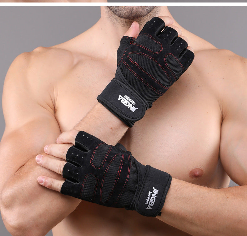 Men's Half Finger Cycling And Hiking Gloves
