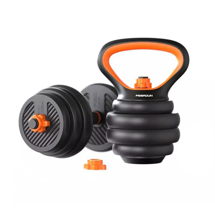 6-In-1 Adjustable Dumbbell, Kettlebell And Barbell Weight Set