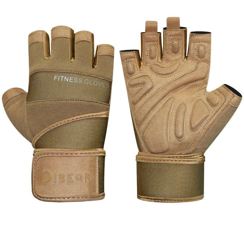 Summer Non Slip Half Finger Fitness Gloves Wrist Support