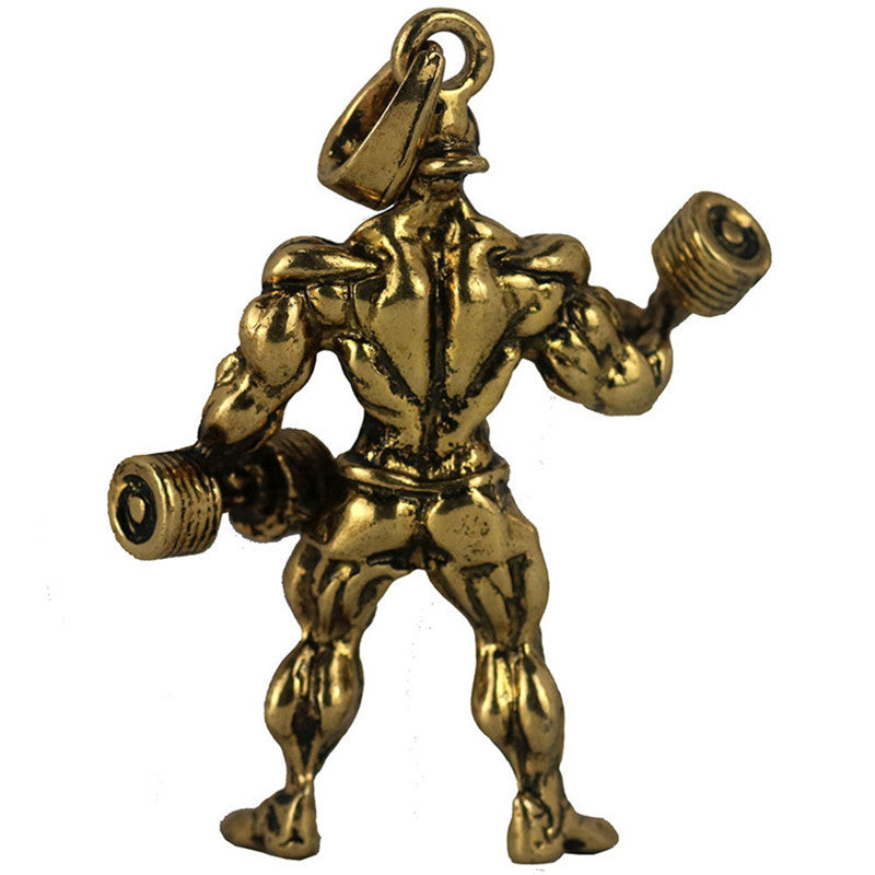 Barbell Weightlifting Pendant Necklace