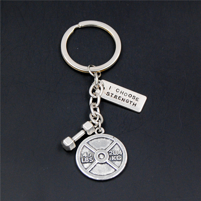 Mini Dumbbell Keychain Weightlifting Pendant Accessory