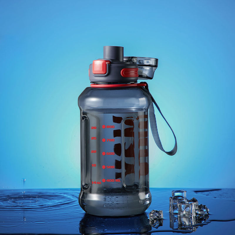 Large Capacity Shockproof Plastic Sports Water Bottle Construction Site Portable