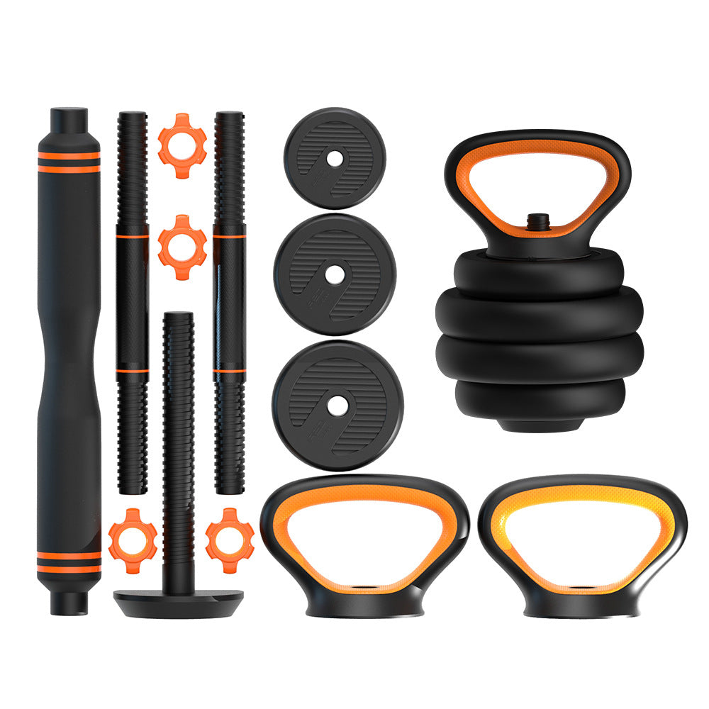6-In-1 Adjustable Dumbbell, Kettlebell And Barbell Weight Set