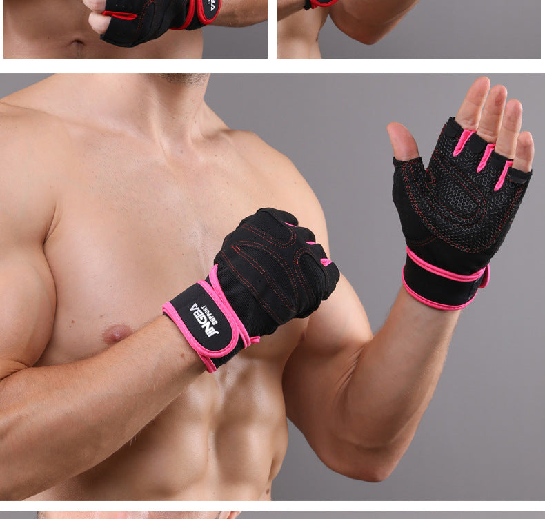 Men's Half Finger Cycling And Hiking Gloves