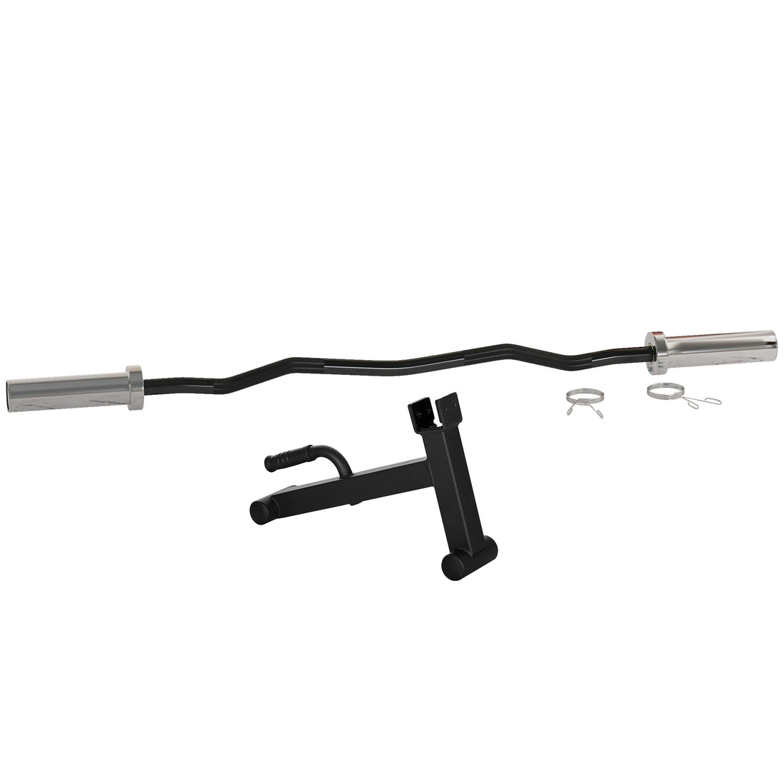 SPORTNOW 47.24 inches Curl Barbell Set, 440.92 lb Capacity Home Gym