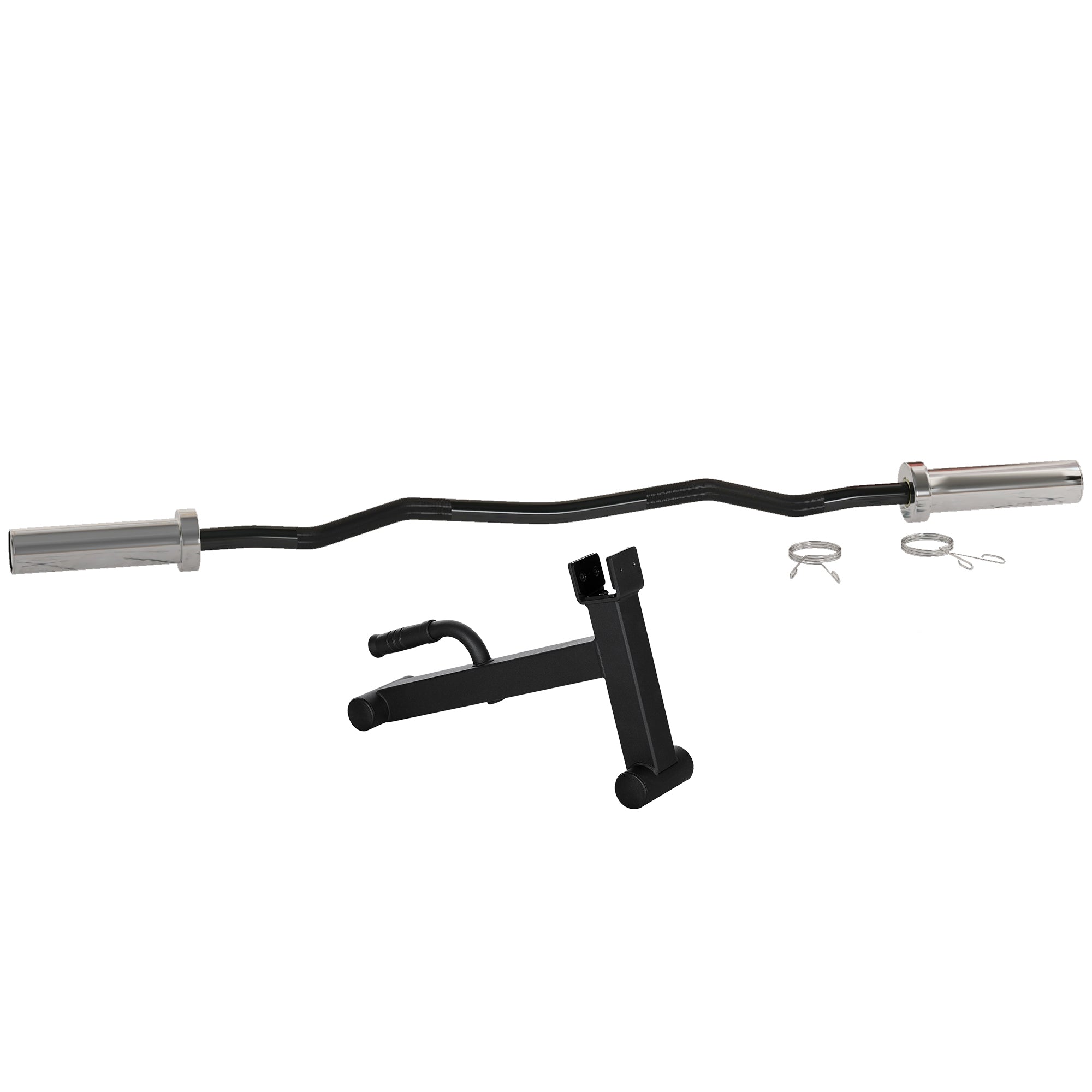 SPORTNOW 47.24 inches Curl Barbell Set, 440.92 lb Capacity Home Gym