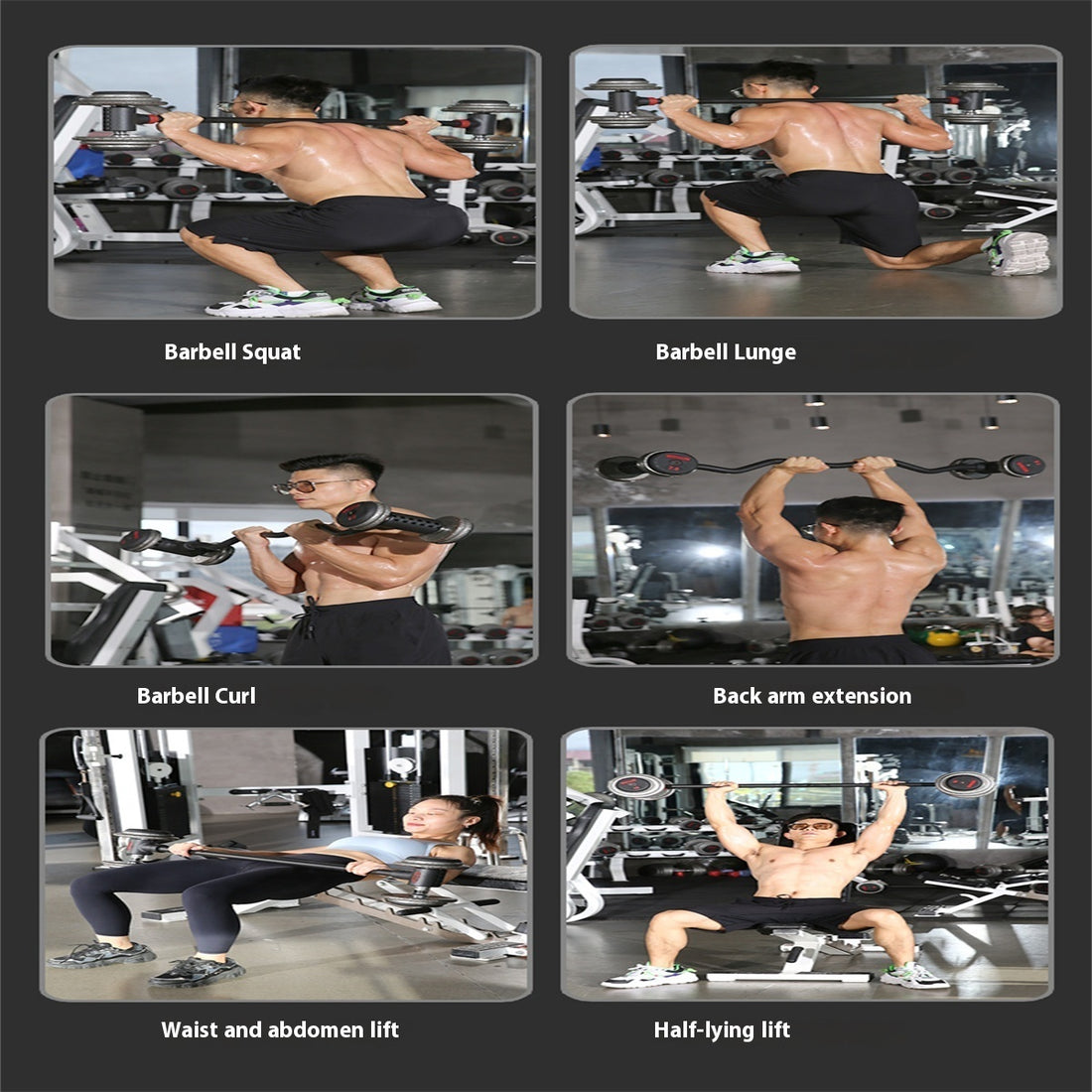 Men's Sports Adjustable Weight Fitness Barbell